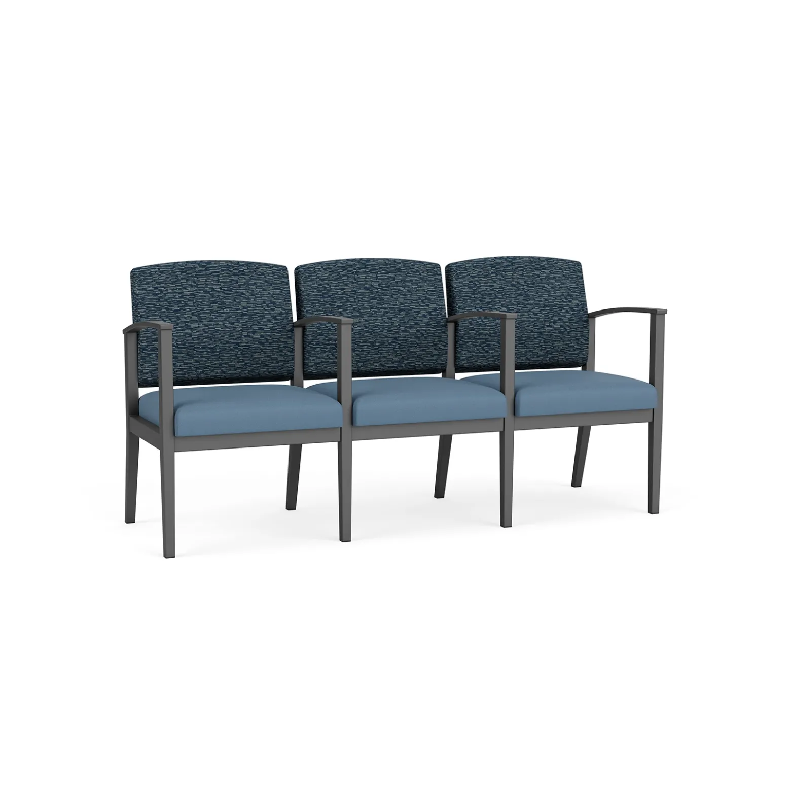 Mason Street Steel 3-Seater With Center Arms In Standard Upholstery