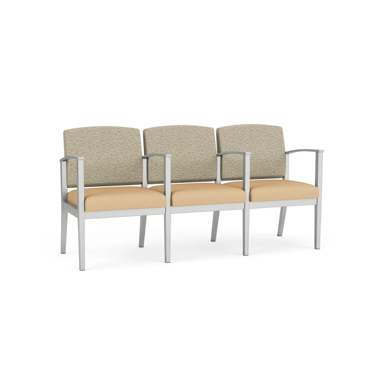 Mason Street Steel 3-Seater With Center Arms In Standard Upholstery