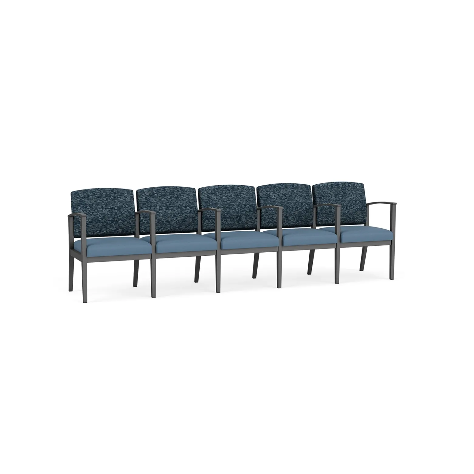 Mason Street Steel 5-Seater With Center Arms In Standard Upholstery