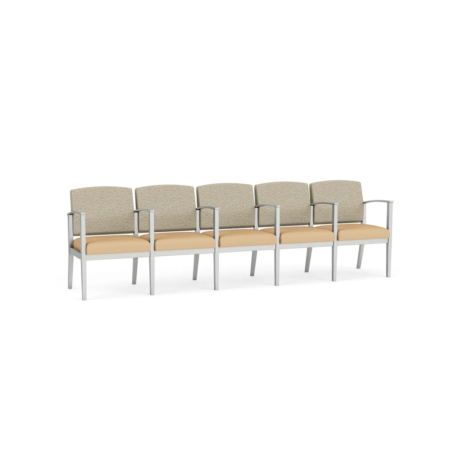 Mason Street Steel 5-Seater With Center Arms In Standard Upholstery