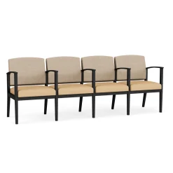 Mason Street Steel 4-Seater With Center Arms In Premium Upholstery
