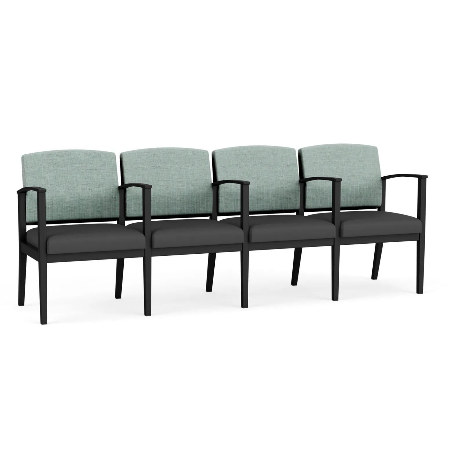 Mason Street Steel 4-Seater With Center Arms In Premium Upholstery