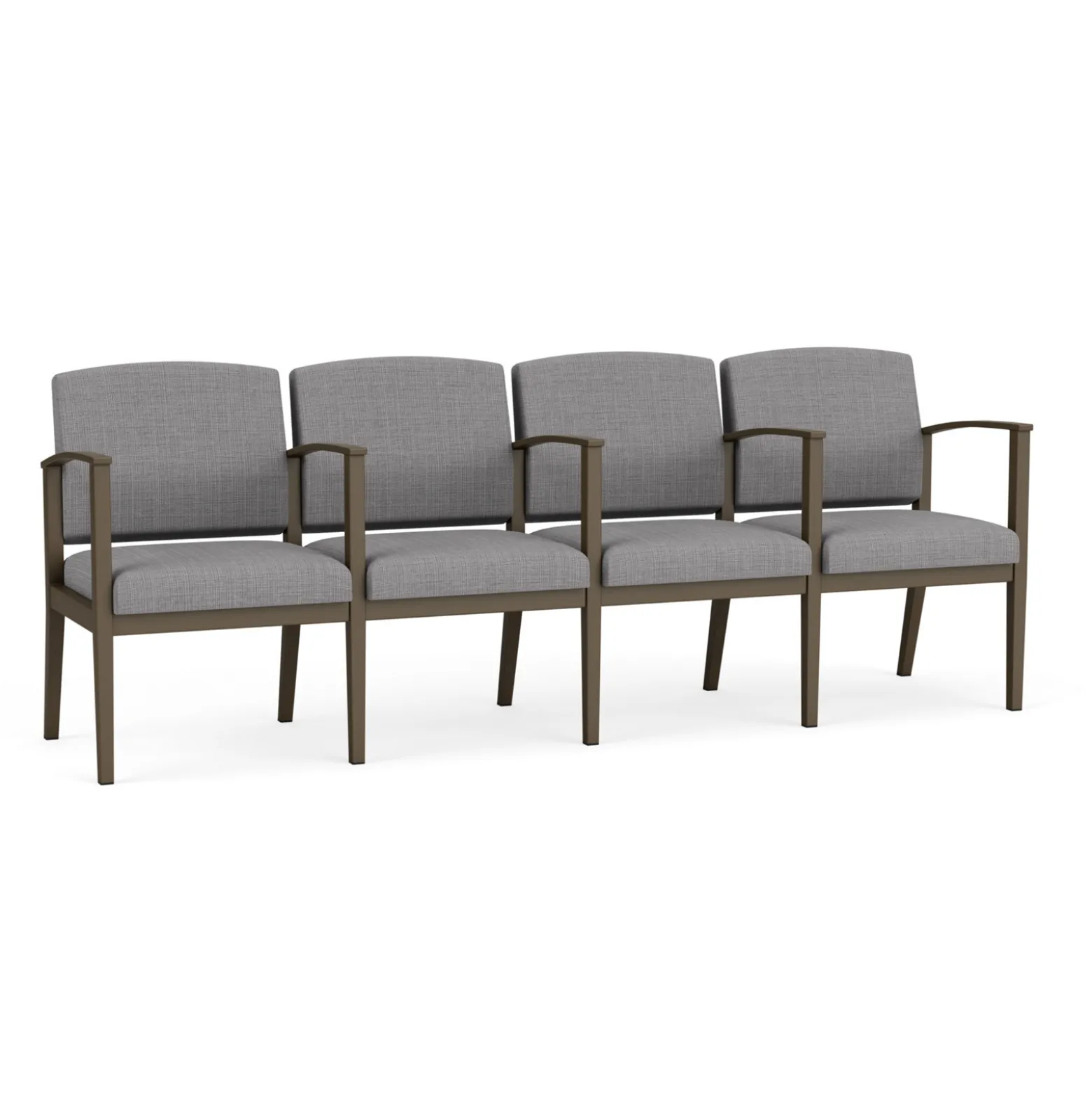 Mason Street Steel 4-Seater With Center Arms In Premium Upholstery