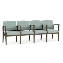 Mason Street Steel 4-Seater With Center Arms In Premium Upholstery