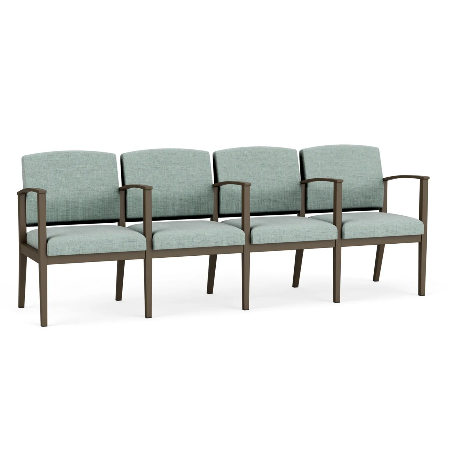 Mason Street Steel 4-Seater With Center Arms In Premium Upholstery