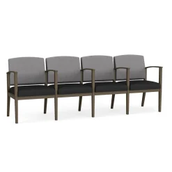Mason Street Steel 4-Seater With Center Arms In Premium Upholstery