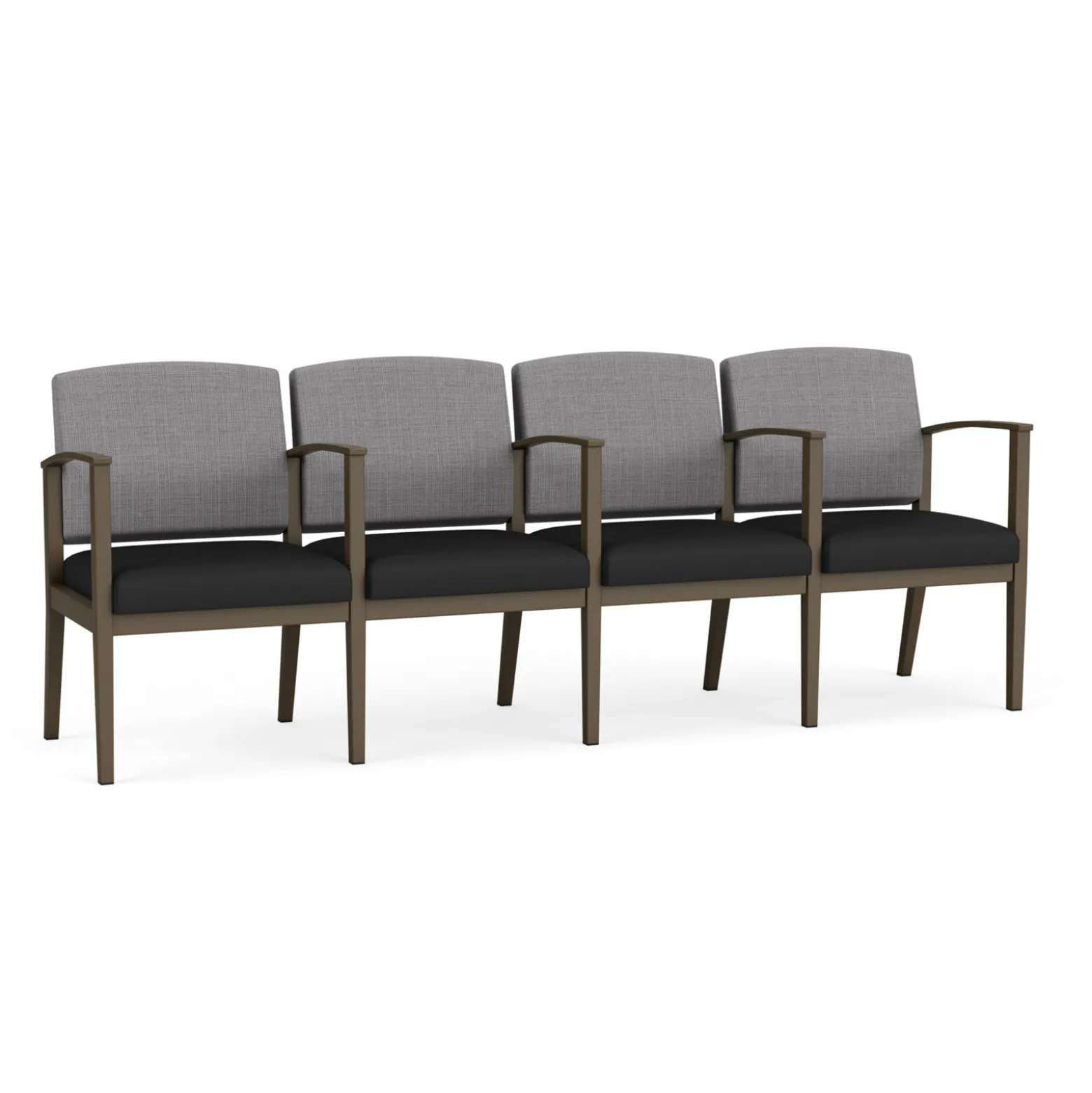Mason Street Steel 4-Seater With Center Arms In Premium Upholstery
