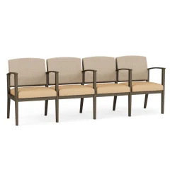 Mason Street Steel 4-Seater With Center Arms In Premium Upholstery