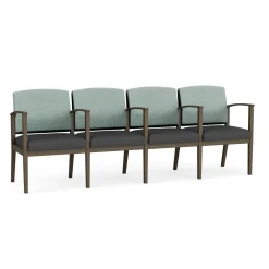 Mason Street Steel 4-Seater With Center Arms In Premium Upholstery