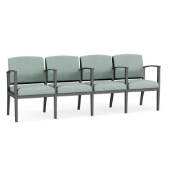 Mason Street Steel 4-Seater With Center Arms In Premium Upholstery