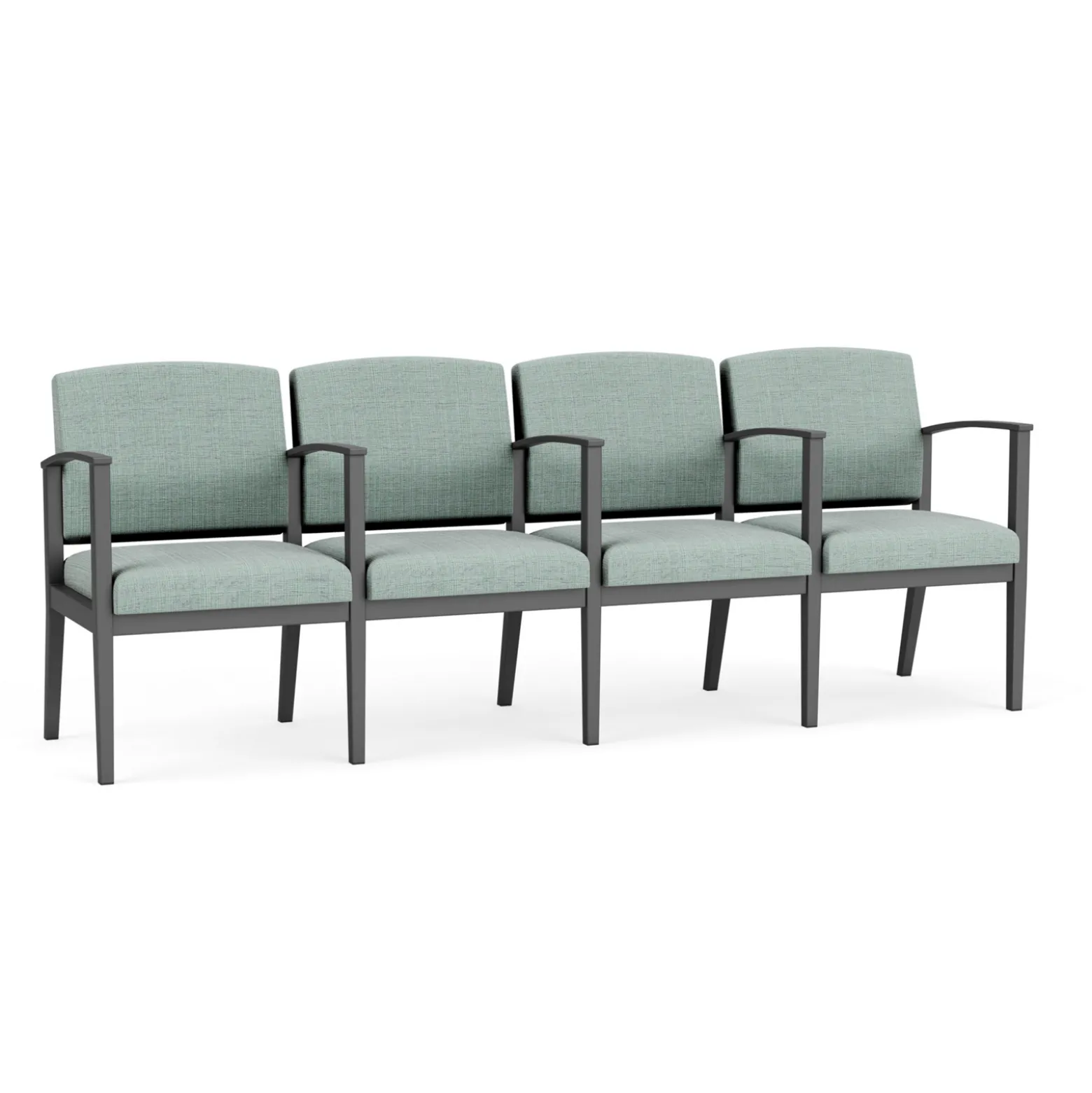 Mason Street Steel 4-Seater With Center Arms In Premium Upholstery