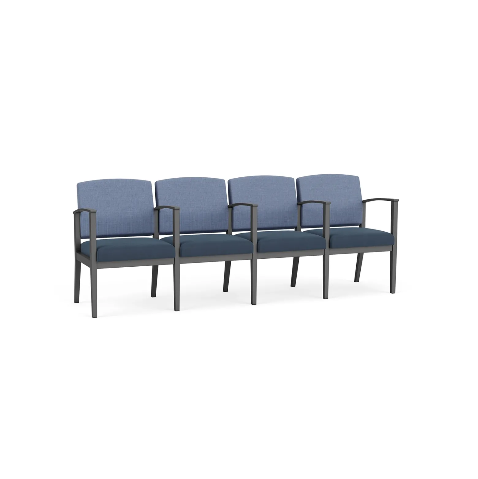 Mason Street Steel 4-Seater With Center Arms In Premium Upholstery