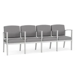 Mason Street Steel 4-Seater With Center Arms In Premium Upholstery