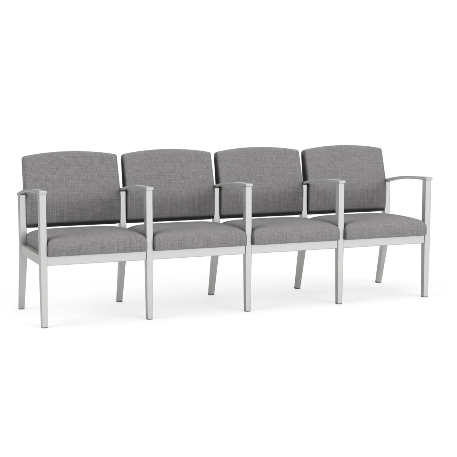 Mason Street Steel 4-Seater With Center Arms In Premium Upholstery