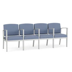 Mason Street Steel 4-Seater With Center Arms In Premium Upholstery