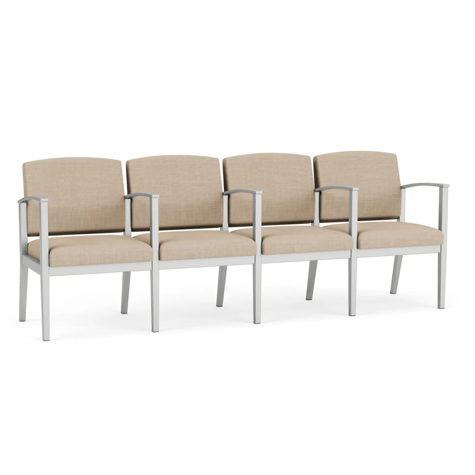 Mason Street Steel 4-Seater With Center Arms In Premium Upholstery