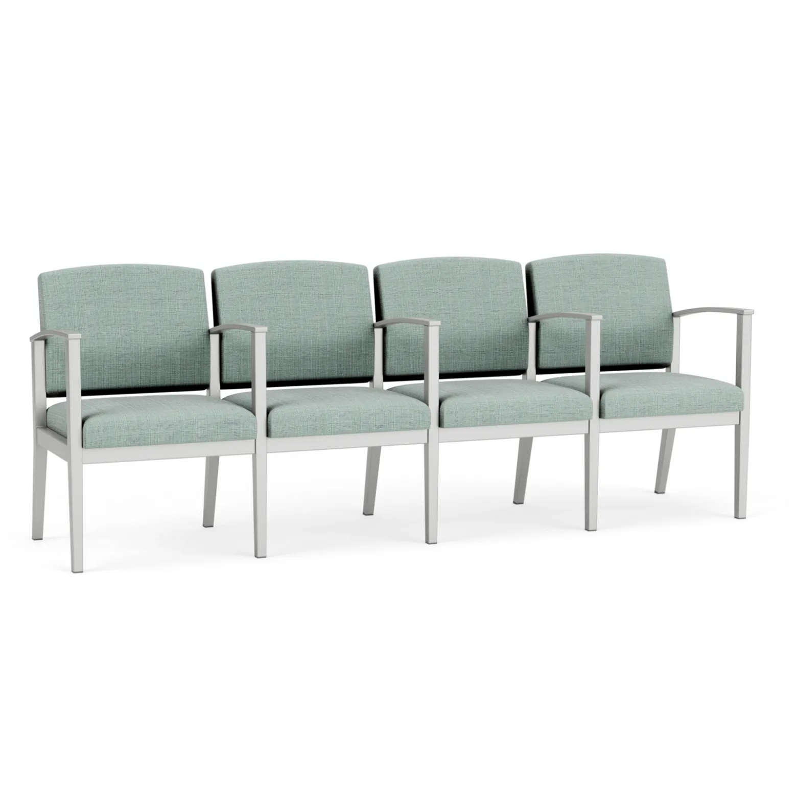Mason Street Steel 4-Seater With Center Arms In Premium Upholstery
