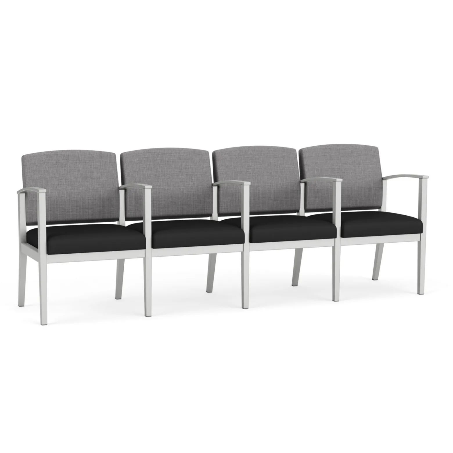 Mason Street Steel 4-Seater With Center Arms In Premium Upholstery