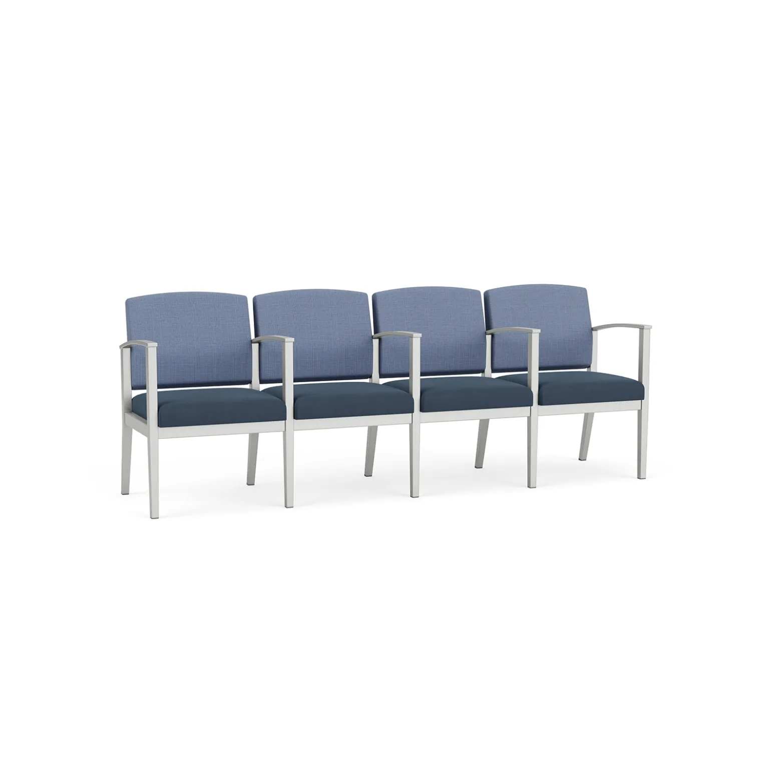 Mason Street Steel 4-Seater With Center Arms In Premium Upholstery