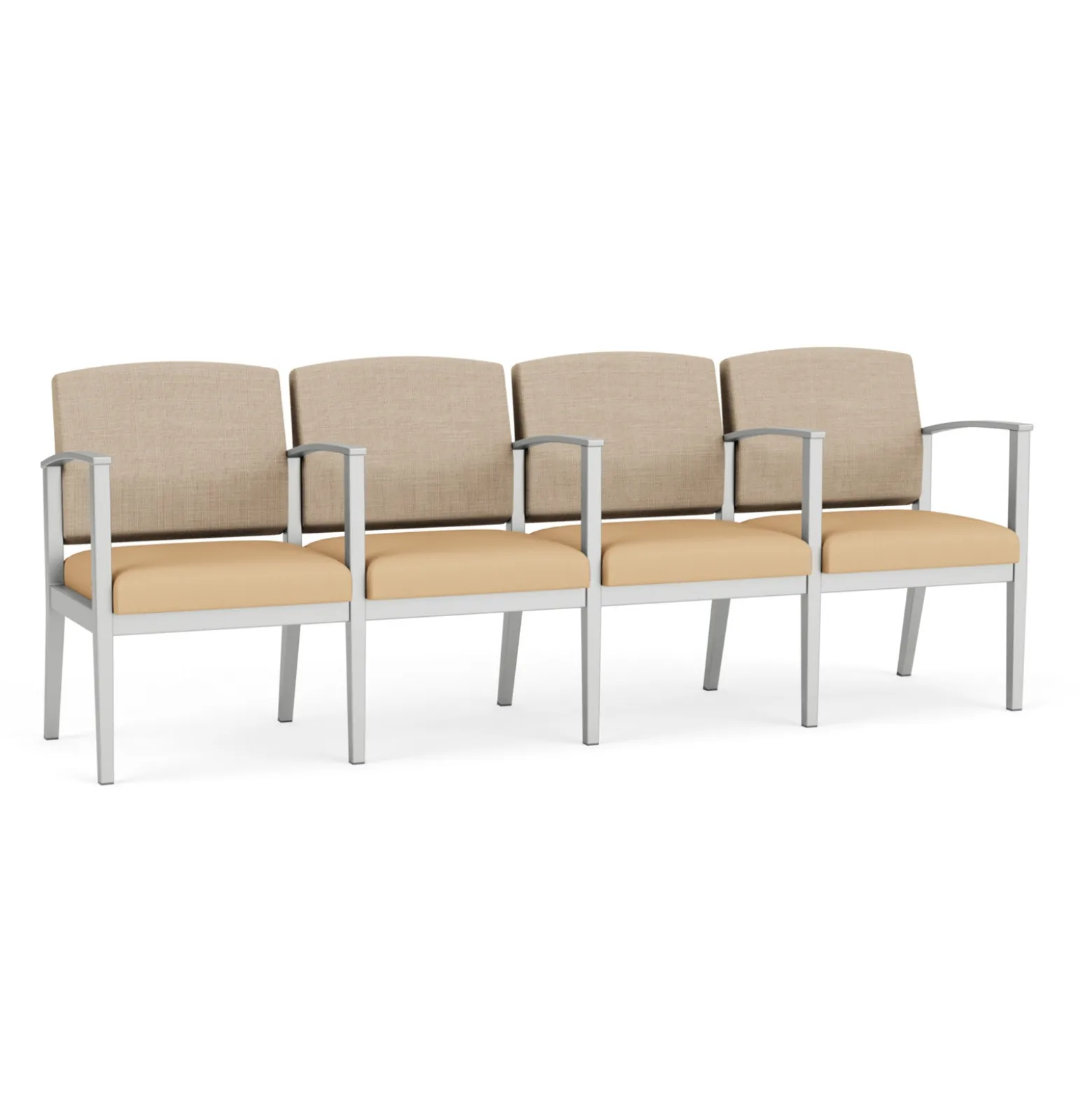 Mason Street Steel 4-Seater With Center Arms In Premium Upholstery