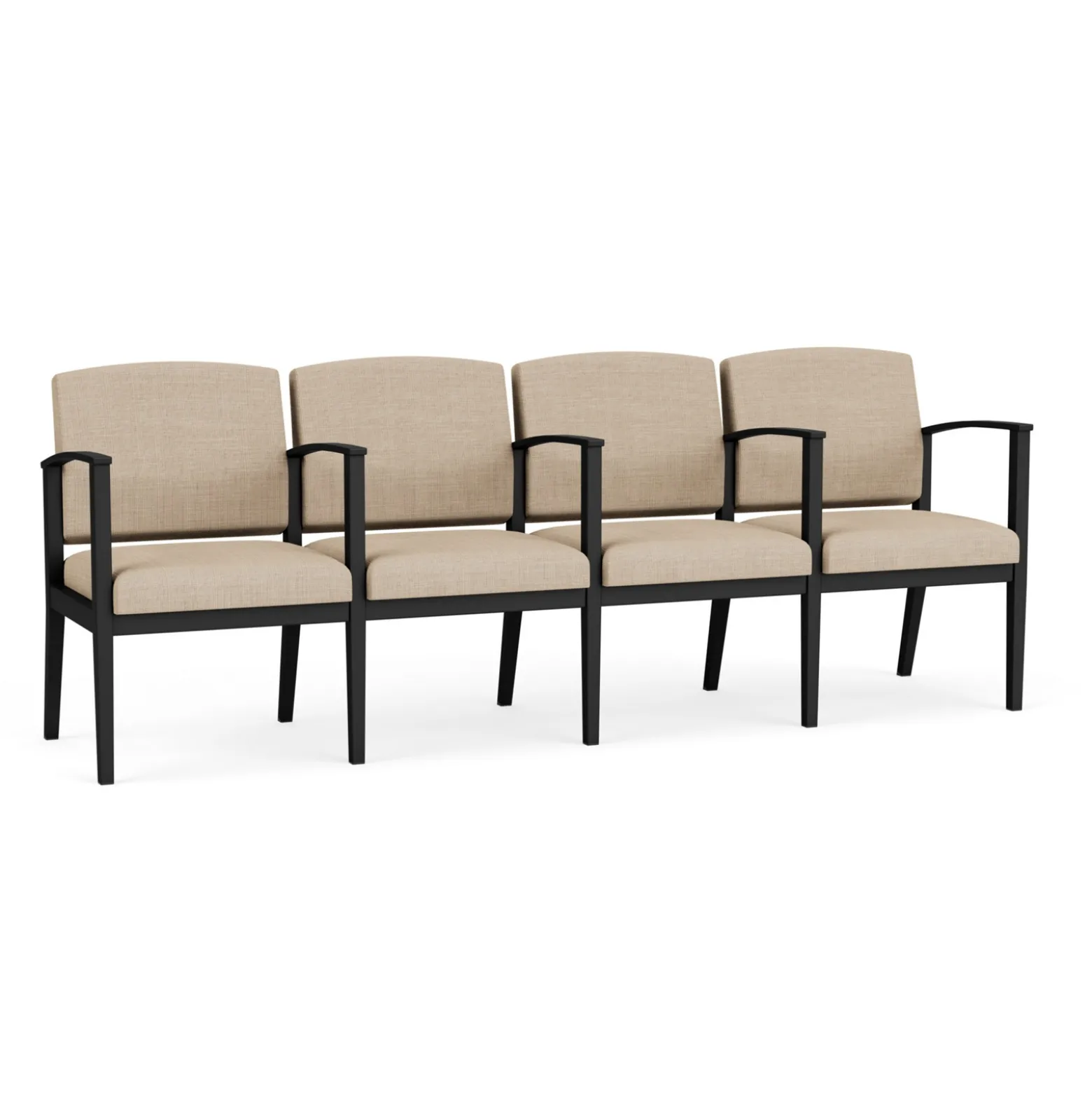 Mason Street Steel 4-Seater With Center Arms In Premium Upholstery