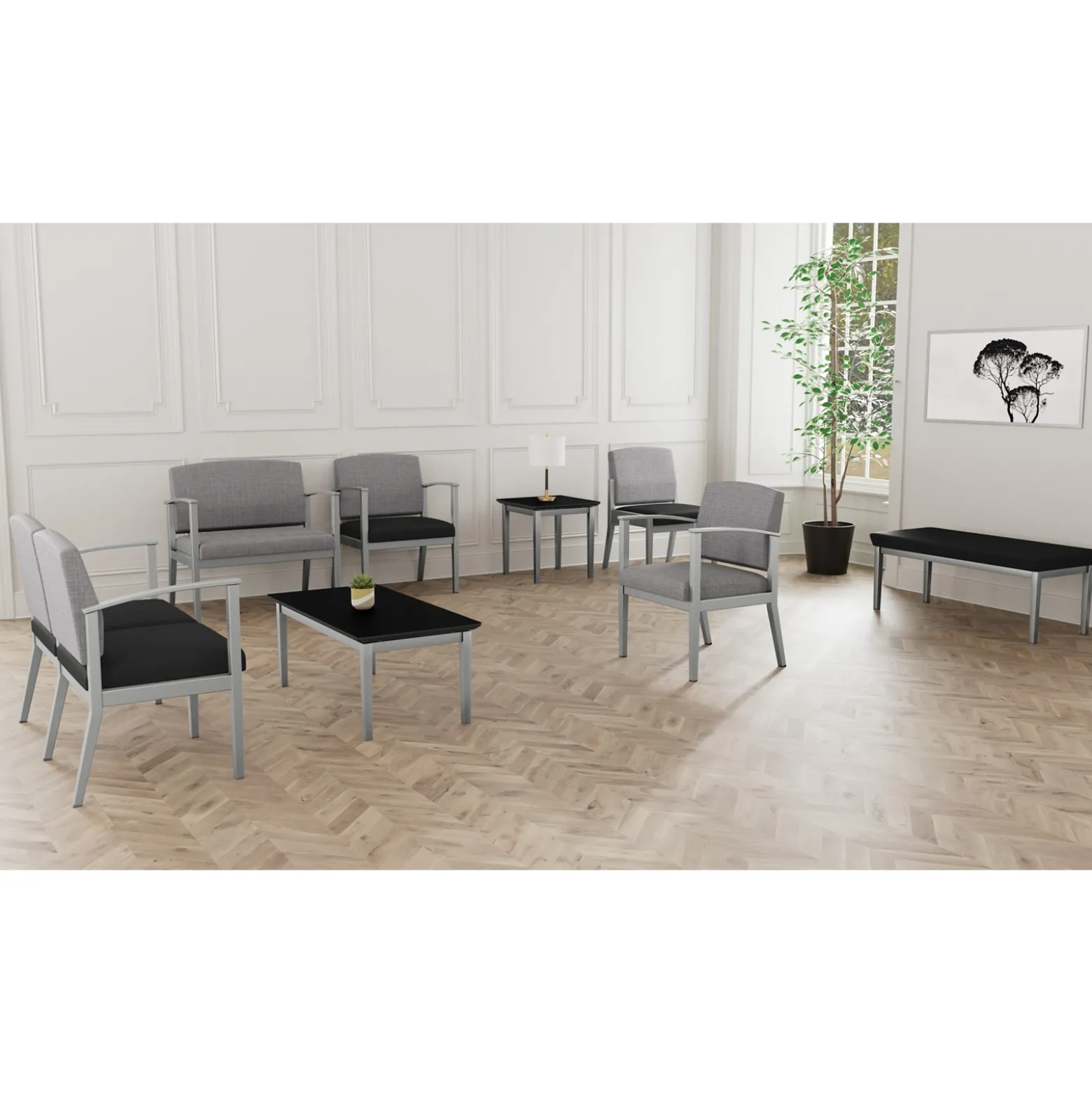 Mason Street Steel 2-Seater With Center Arm In Standard Upholstery