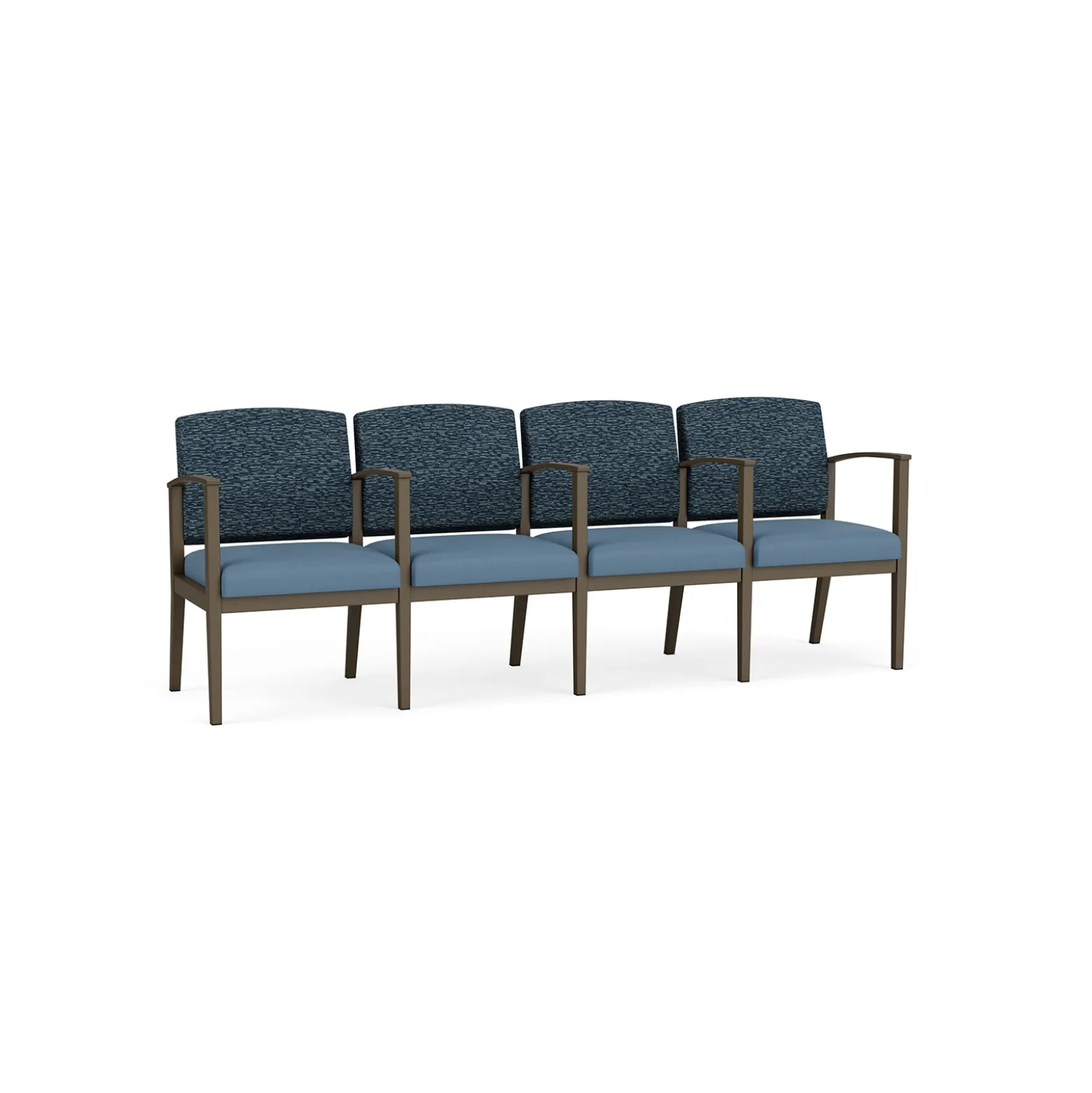 Mason Street Steel 4-Seater With Center Arms In Standard Upholstery