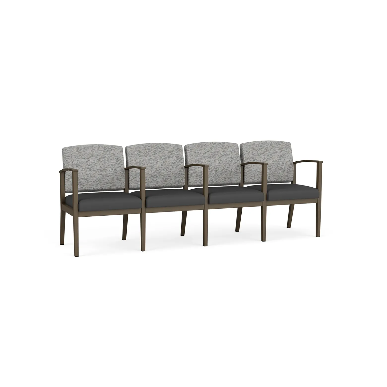 Mason Street Steel 4-Seater With Center Arms In Standard Upholstery