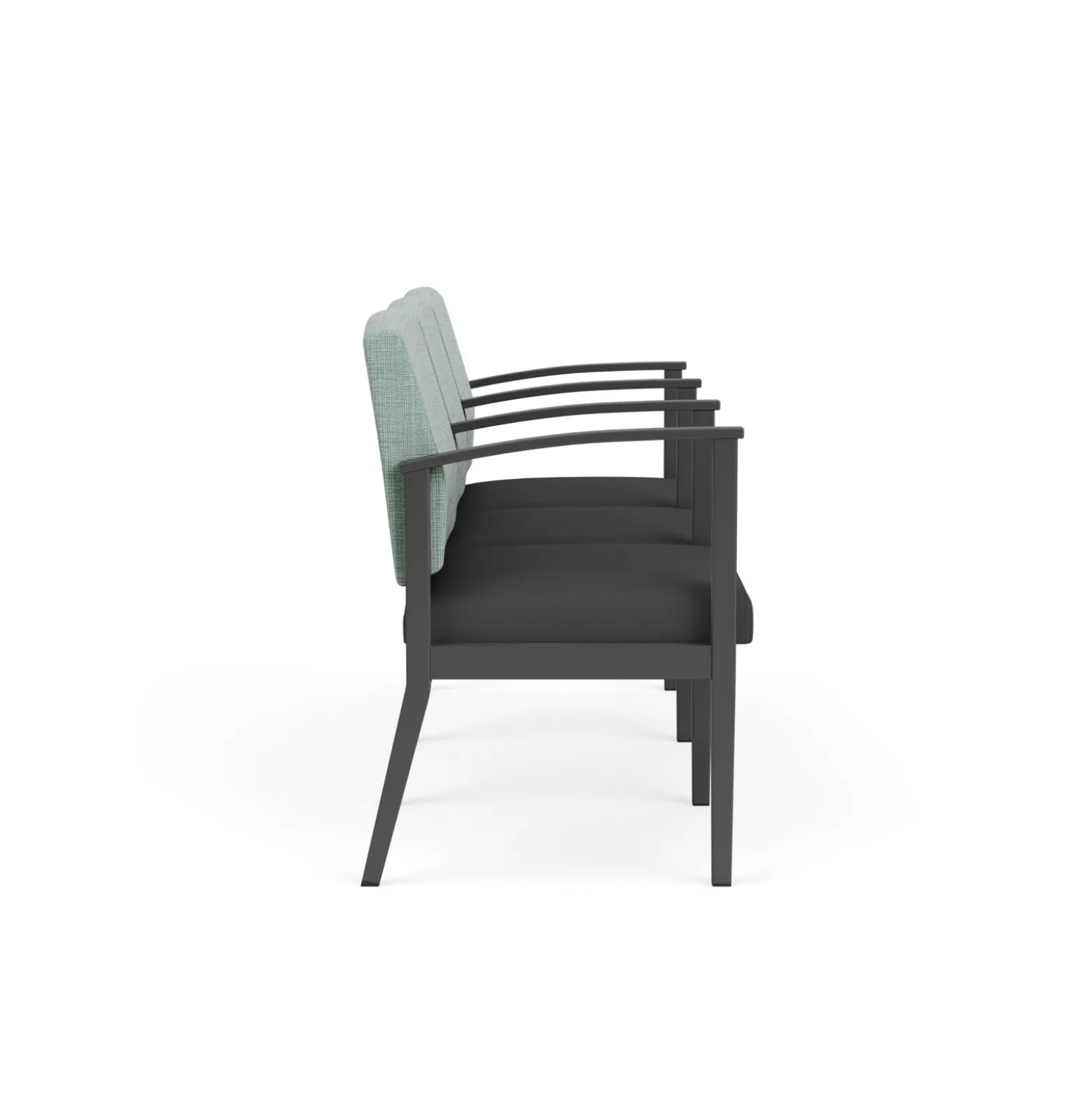 Mason Street Steel 3-Seater With Center Arms In Premium Upholstery