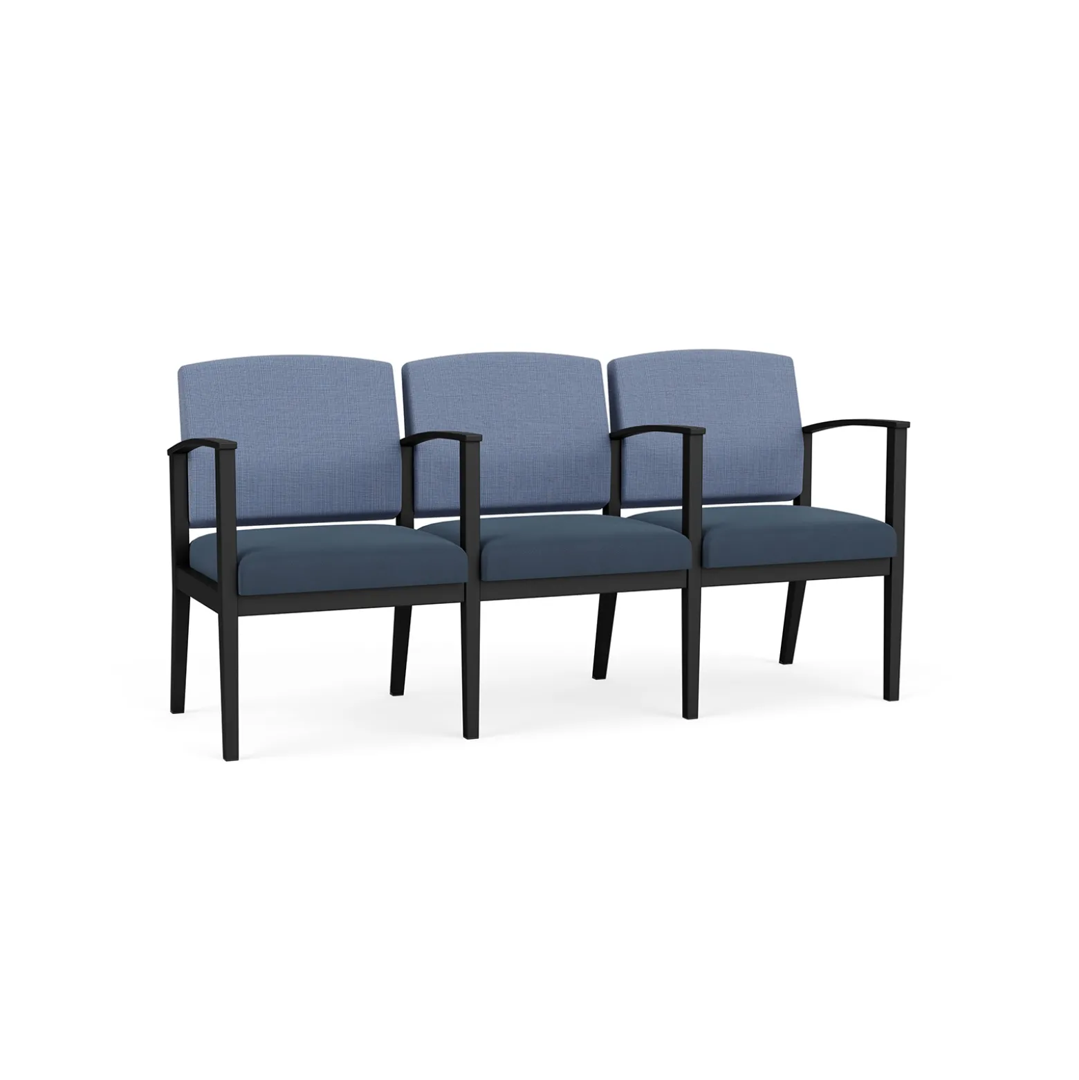 Mason Street Steel 3-Seater With Center Arms In Premium Upholstery