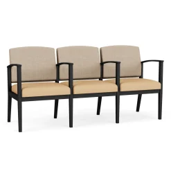 Mason Street Steel 3-Seater With Center Arms In Premium Upholstery