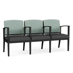 Mason Street Steel 3-Seater With Center Arms In Premium Upholstery