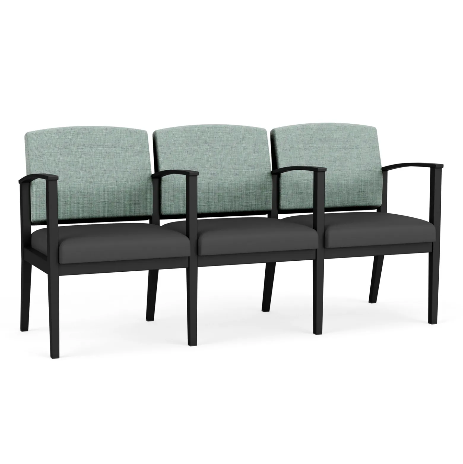 Mason Street Steel 3-Seater With Center Arms In Premium Upholstery