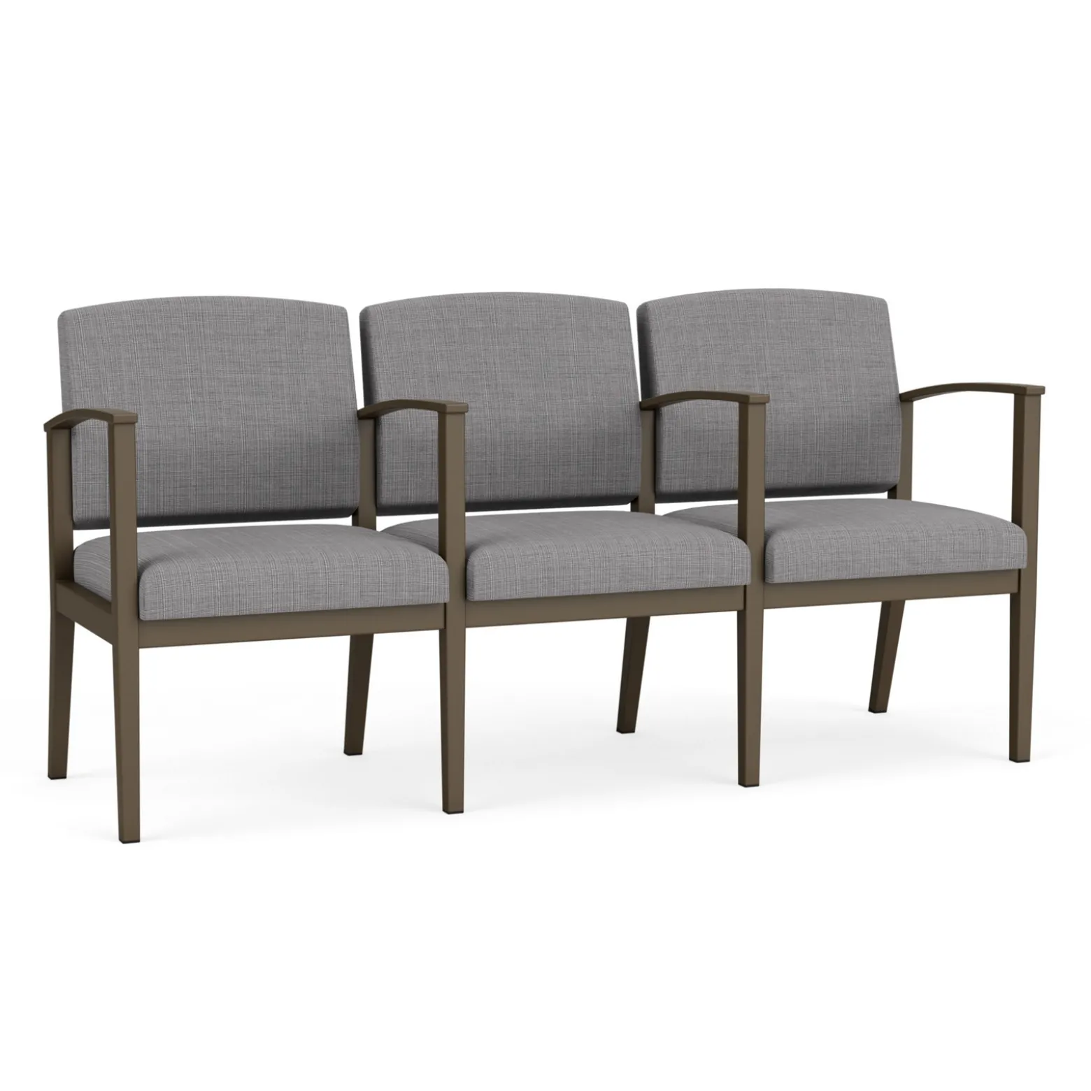 Mason Street Steel 3-Seater With Center Arms In Premium Upholstery
