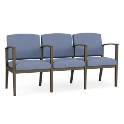 Mason Street Steel 3-Seater With Center Arms In Premium Upholstery