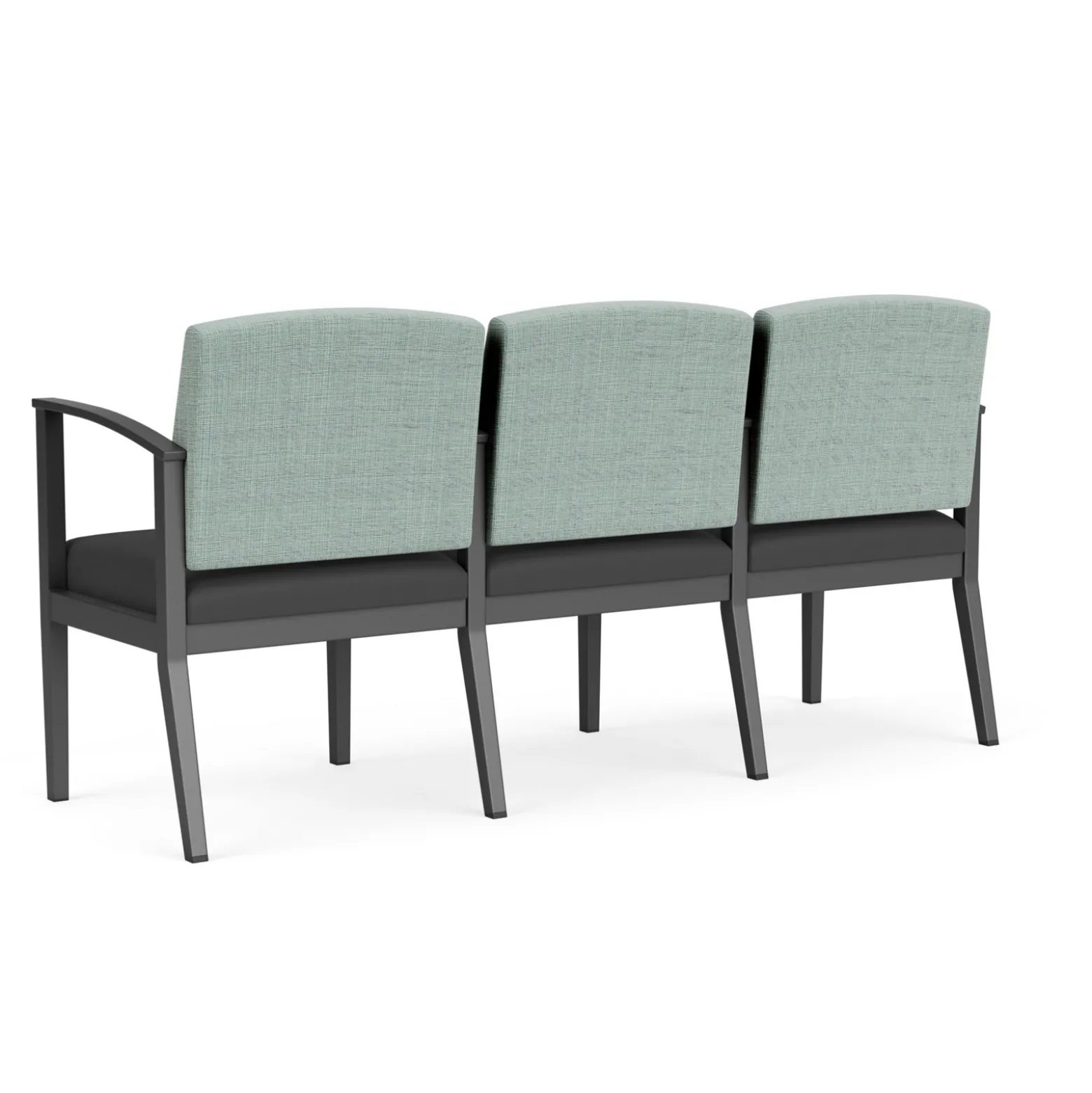 Mason Street Steel 3-Seater With Center Arms In Premium Upholstery