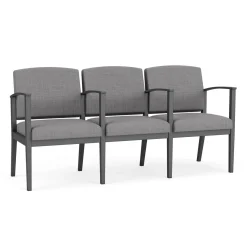 Mason Street Steel 3-Seater With Center Arms In Premium Upholstery