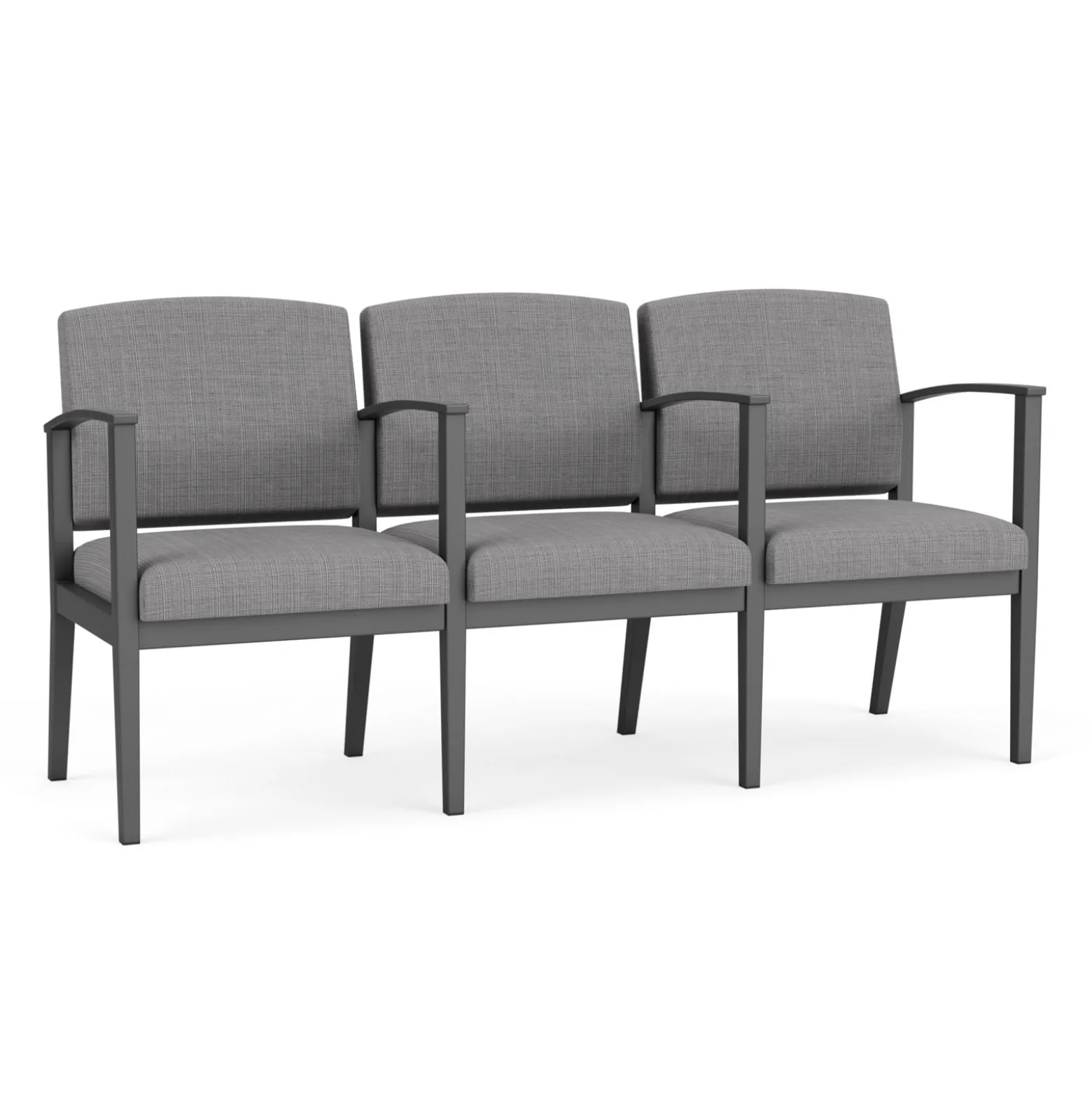 Mason Street Steel 3-Seater With Center Arms In Premium Upholstery