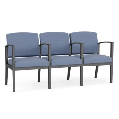 Mason Street Steel 3-Seater With Center Arms In Premium Upholstery
