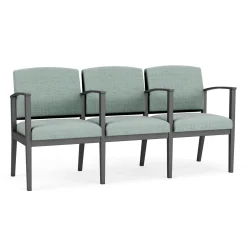 Mason Street Steel 3-Seater With Center Arms In Premium Upholstery