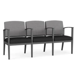 Mason Street Steel 3-Seater With Center Arms In Premium Upholstery