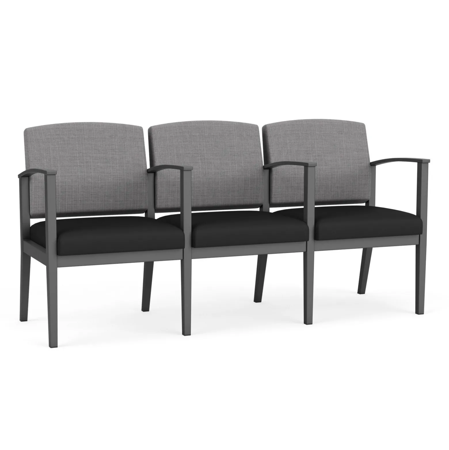 Mason Street Steel 3-Seater With Center Arms In Premium Upholstery
