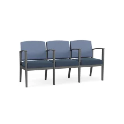 Mason Street Steel 3-Seater With Center Arms In Premium Upholstery
