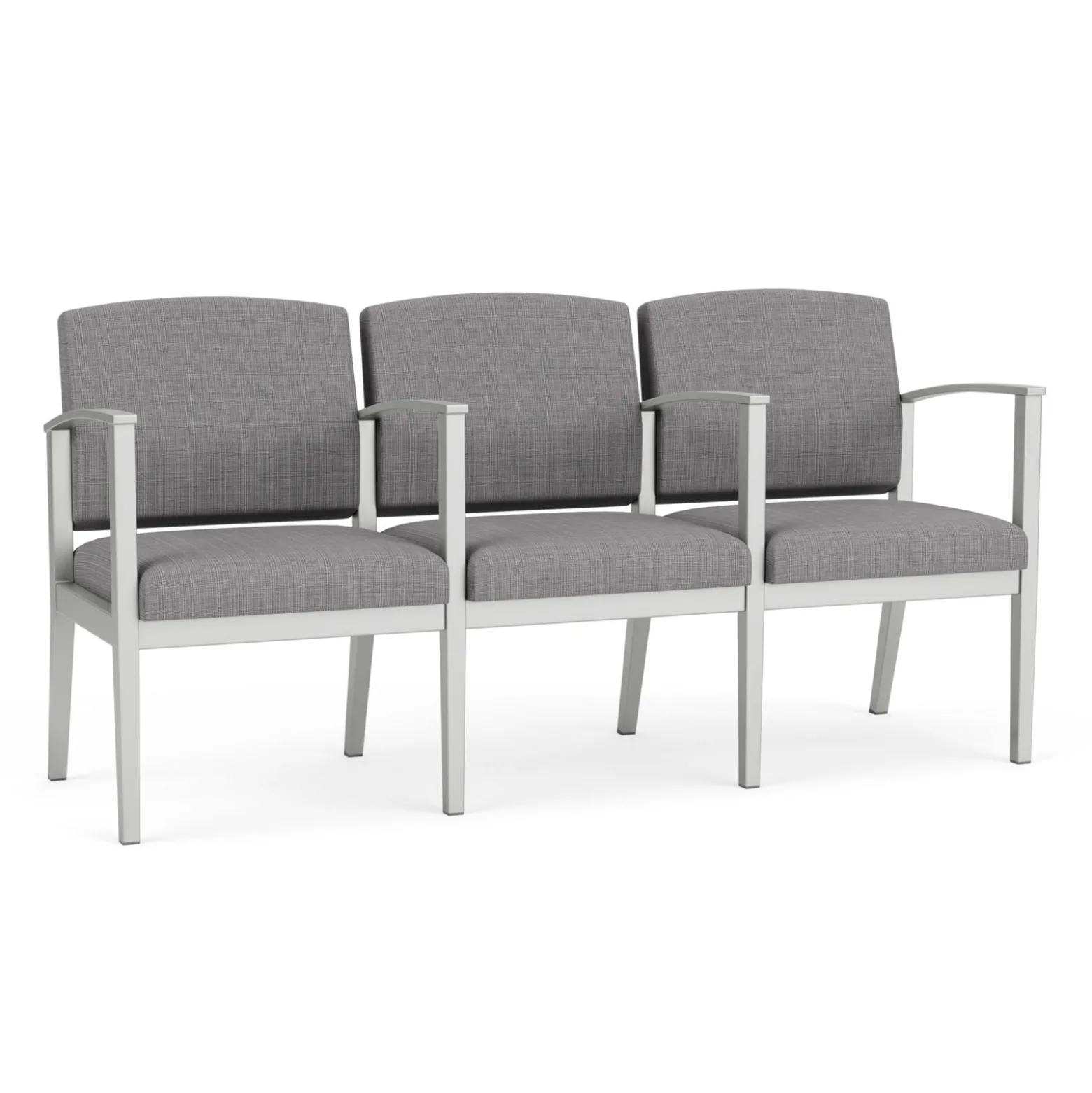 Mason Street Steel 3-Seater With Center Arms In Premium Upholstery