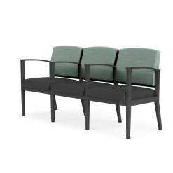 Mason Street Steel 3-Seater With Center Arms In Premium Upholstery