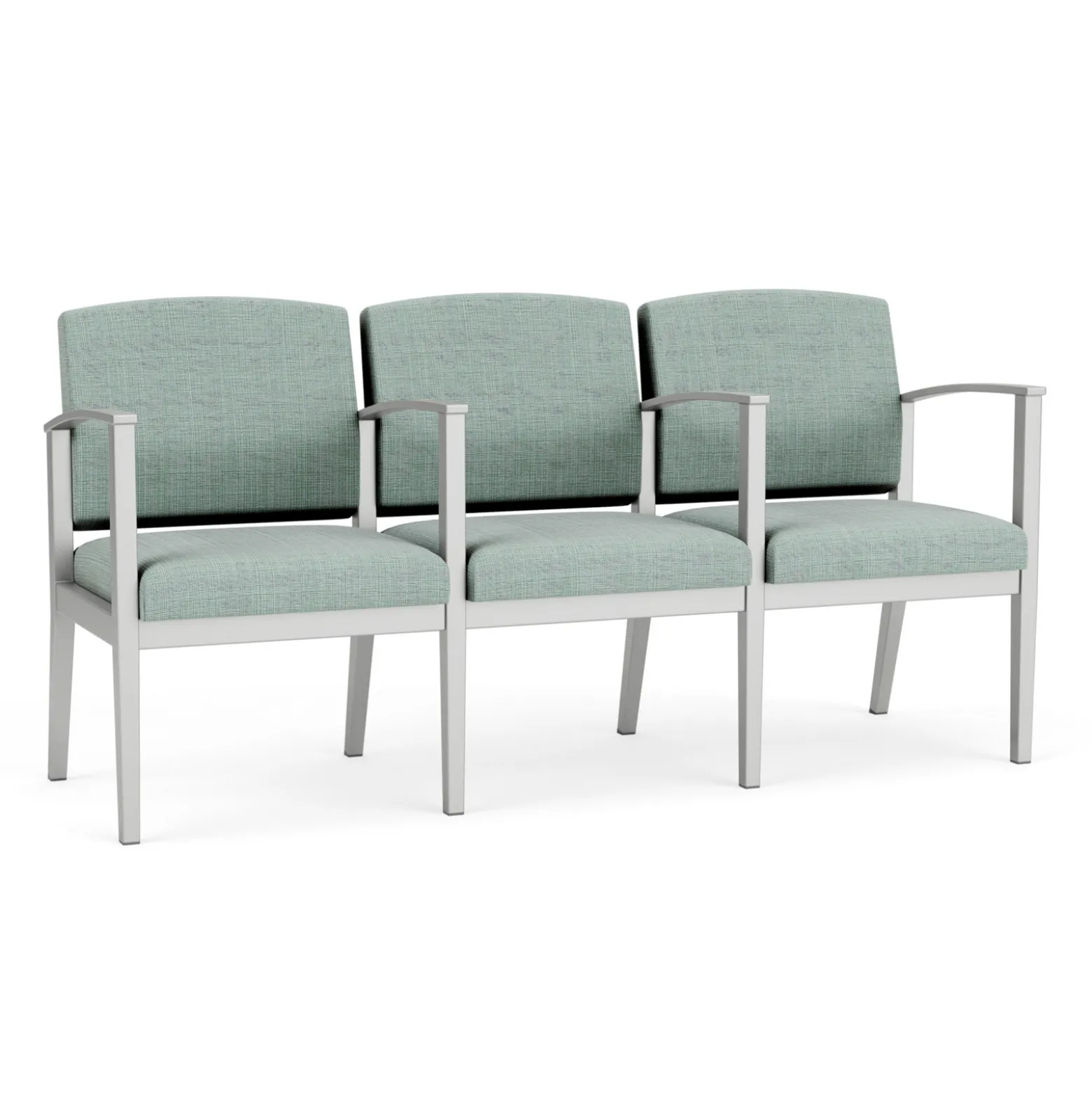 Mason Street Steel 3-Seater With Center Arms In Premium Upholstery