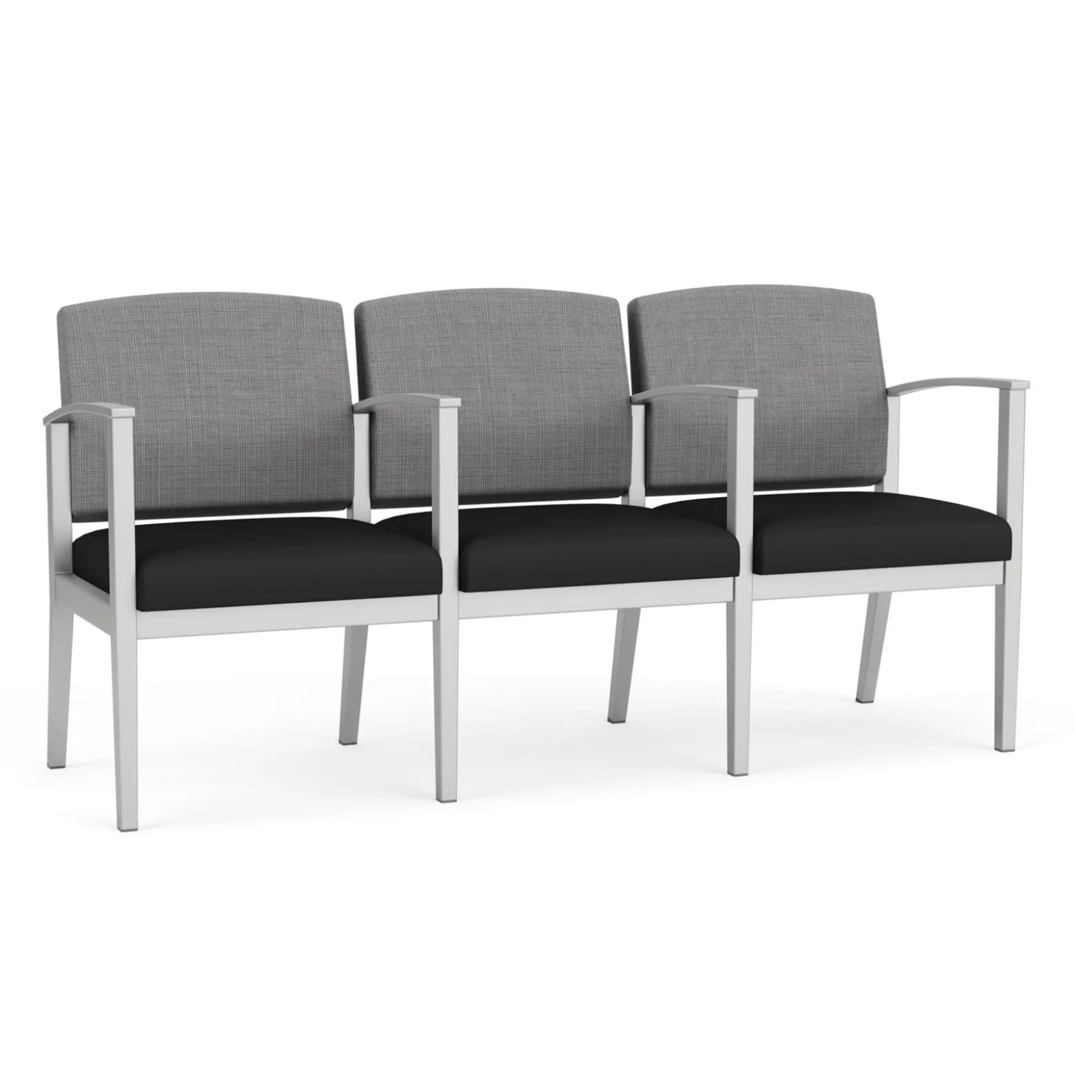 Mason Street Steel 3-Seater With Center Arms In Premium Upholstery