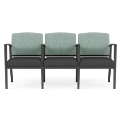 Mason Street Steel 3-Seater With Center Arms In Premium Upholstery