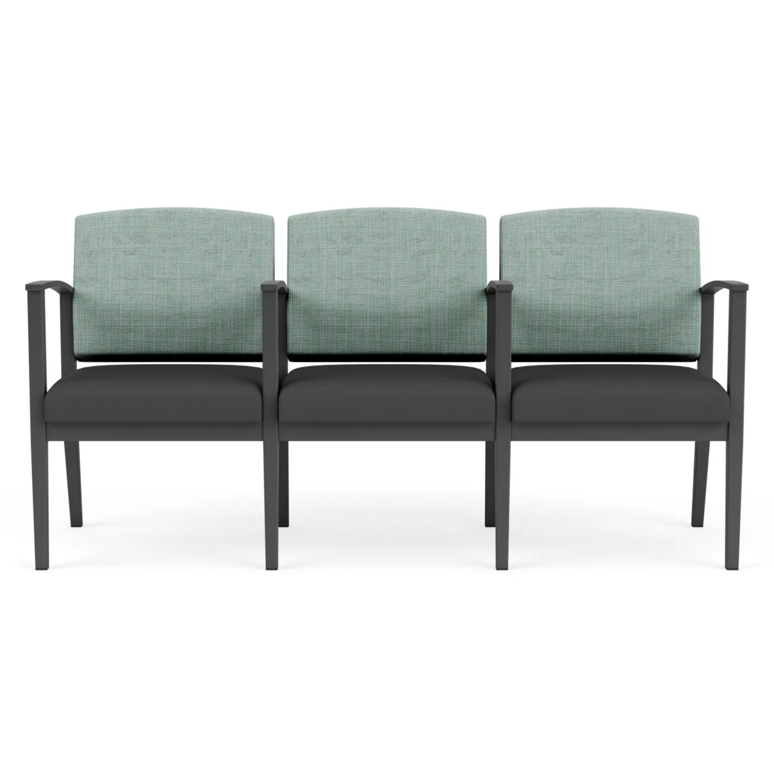 Mason Street Steel 3-Seater With Center Arms In Premium Upholstery