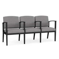 Mason Street Steel 3-Seater With Center Arms In Premium Upholstery